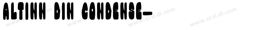 Altinn DIN Condense字体转换